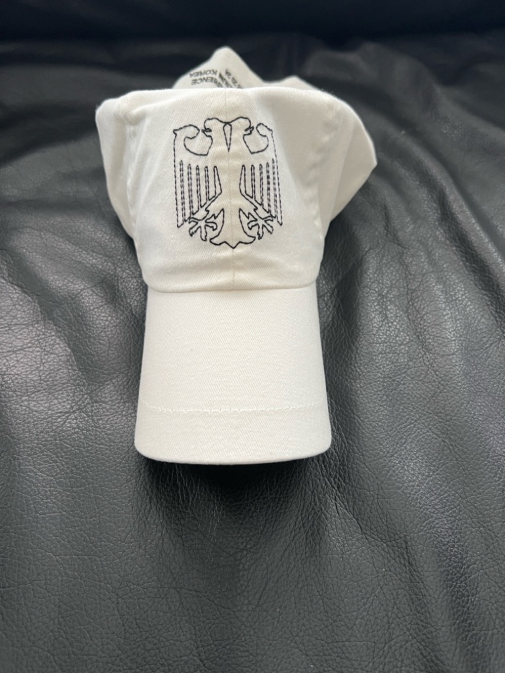 Yeezy Off White embroidered black eagle Cap
